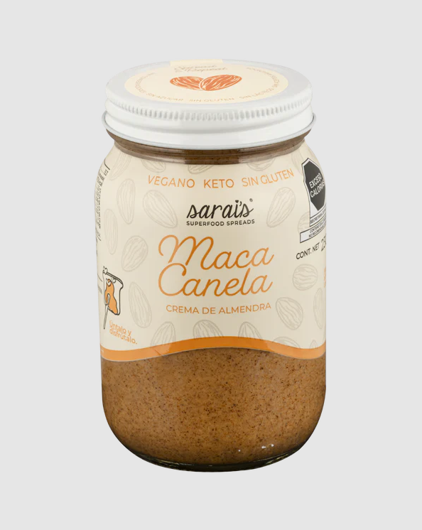 Crema de almendra maca canela de Sarai's spreads